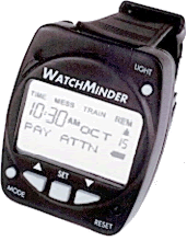 WatchMinder has appointed time, the message is displayed and the watch vibrates for 2.5 seconds